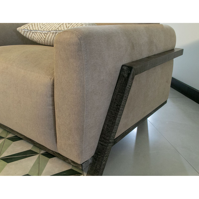 Structure et base en bois Fika, causeuse, Brun clair