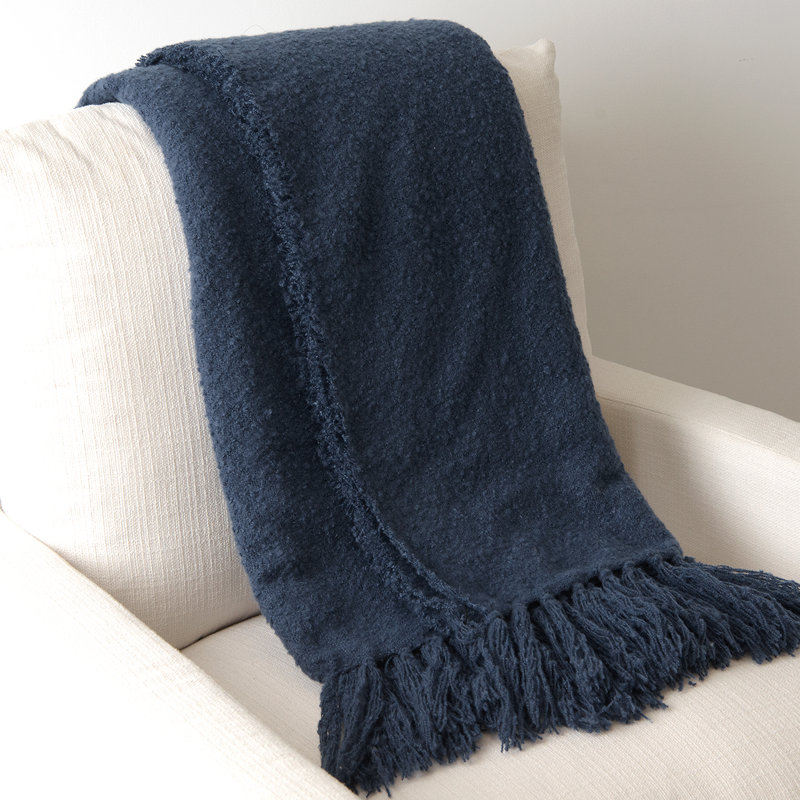 Jeté à franges pelucheux, Marine