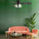 42"W Cecile LED Indoor Ceiling Fan With Hand-Blown Seafoam Green Glass Shade With Remote Control