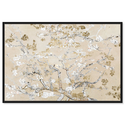 « Van Gogh in Golden Blossoms Inspiration », reproduction d'art graphique sur toile