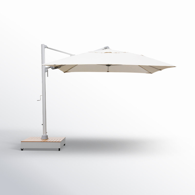 Menades 157.48'' x 118.11'' Rectangular Cantilever Umbrella, Silver