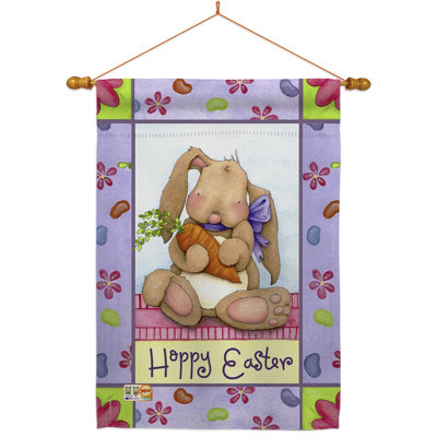 Ensemble de drapeaux en polyester 40 po x 28 po Bunny and Beans