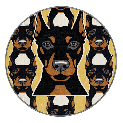  Tapis lavable Doberman Pinscher