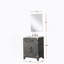 Meuble-lavabo simple 24 po X P 18 po D, comptoir en acrylique, 18 po Ensemble miroir et robinet-197589758
