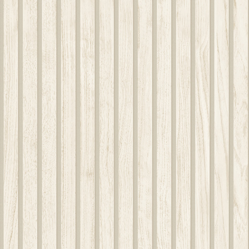 Papier peint bois Panacée, Crème, crème