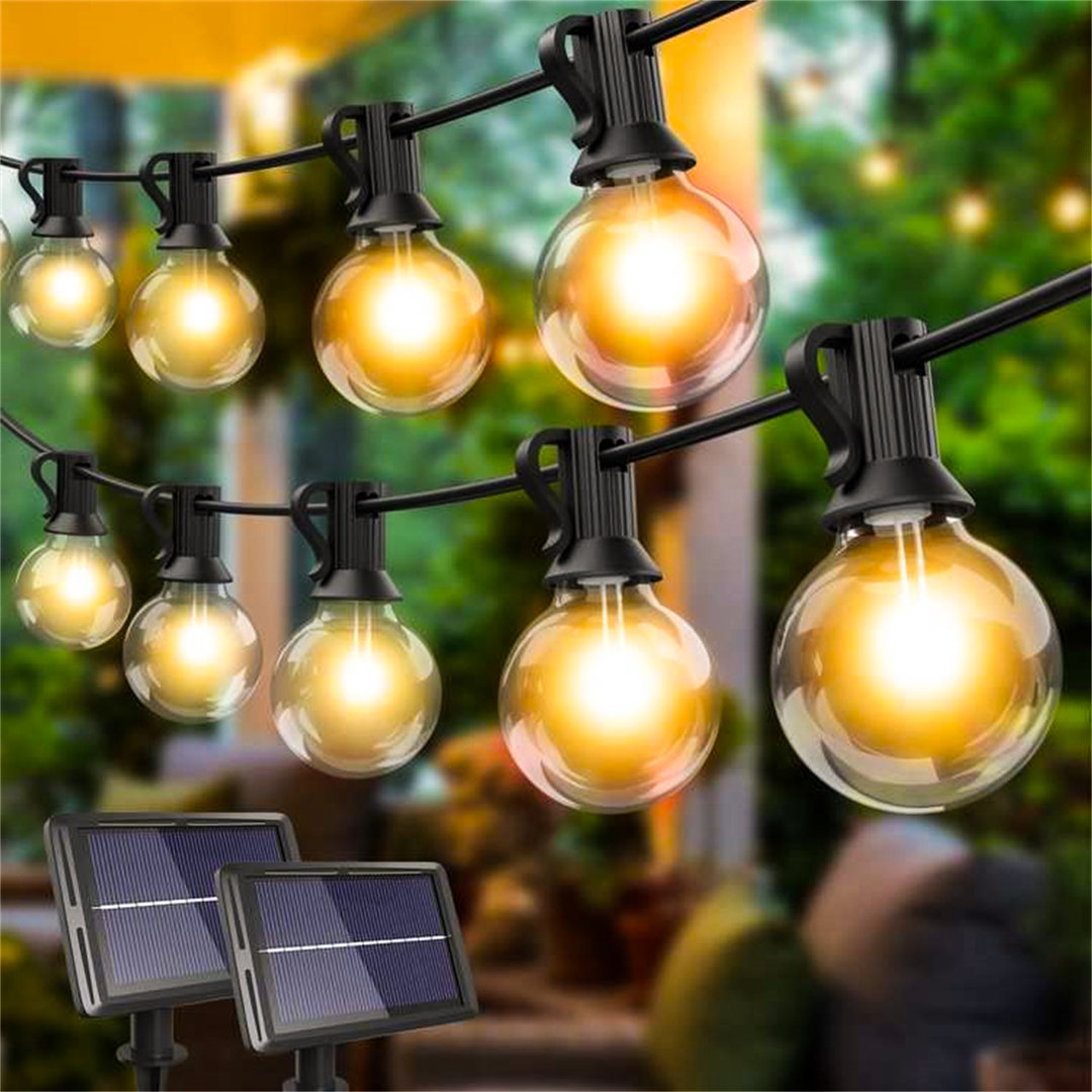 Aloise 920cm Solar Powered 54 - Bulb Festoon Lights String Light