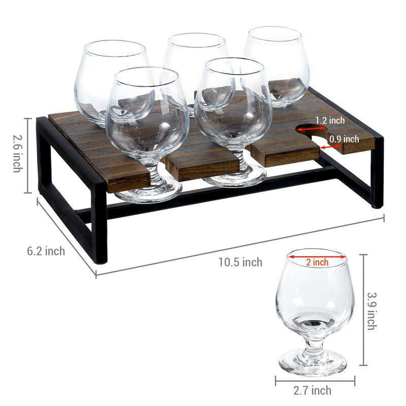 6 Piece 237ml Glass Snifter