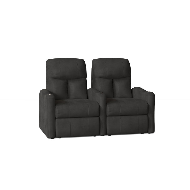 Causeuse de cinéma maison (rangée de 2), Gris classique, Manuel