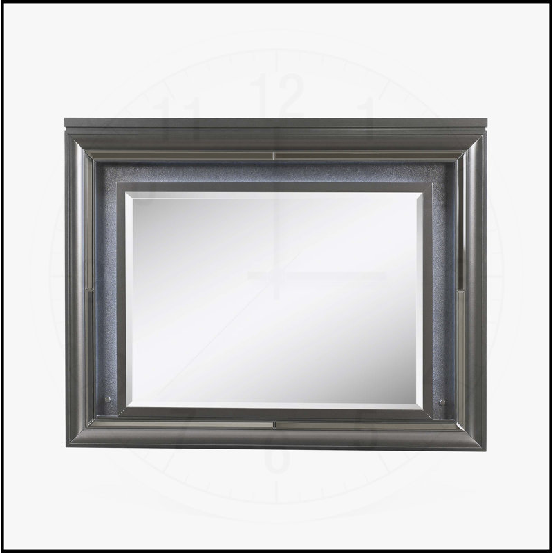 Sawyer Metallic Gray Finish Mirror W/Led