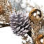 Couronne de Noël artificielle scintillante en forme de pin et boule - 20 po - non éclairée