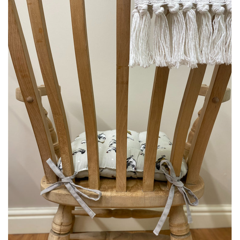 A Chicken Print Design Seat Cushion