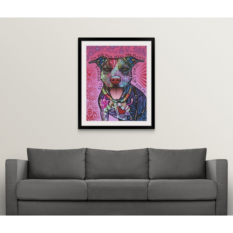 « debout », reproduction, Cadre noir, H 32 po x l 27 po x P 1 po