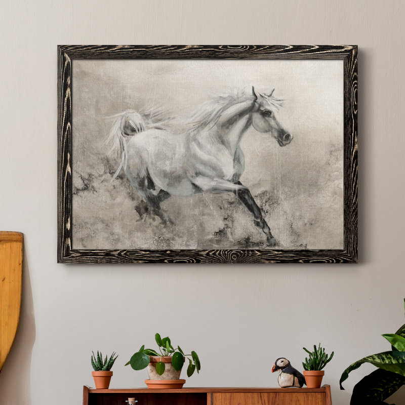 «Majestic Stallion I», reproduction d'art sur toile, H 31 po x l 44 po x P 1 po, Noir