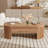 Coffee Table With Hydraulic Lift Mechanism, Hidden Compartment And Wavy Grooves Design-1498281060
