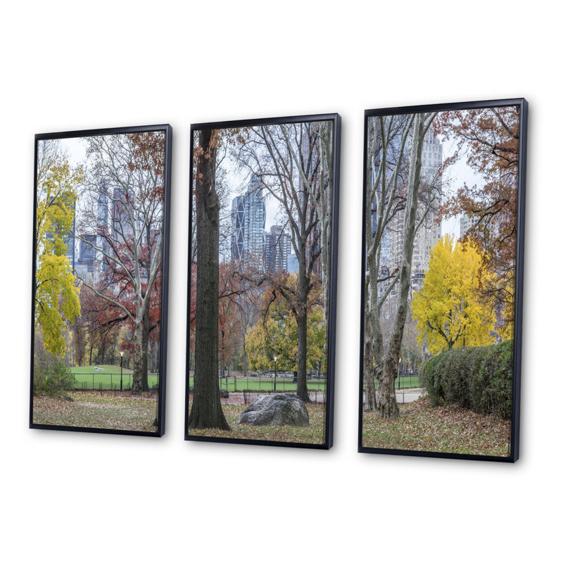 - Photographie de cadre flottant 3 pièces sur toile, H 32 po x l 48 po x P 1 po, Cadre noir
