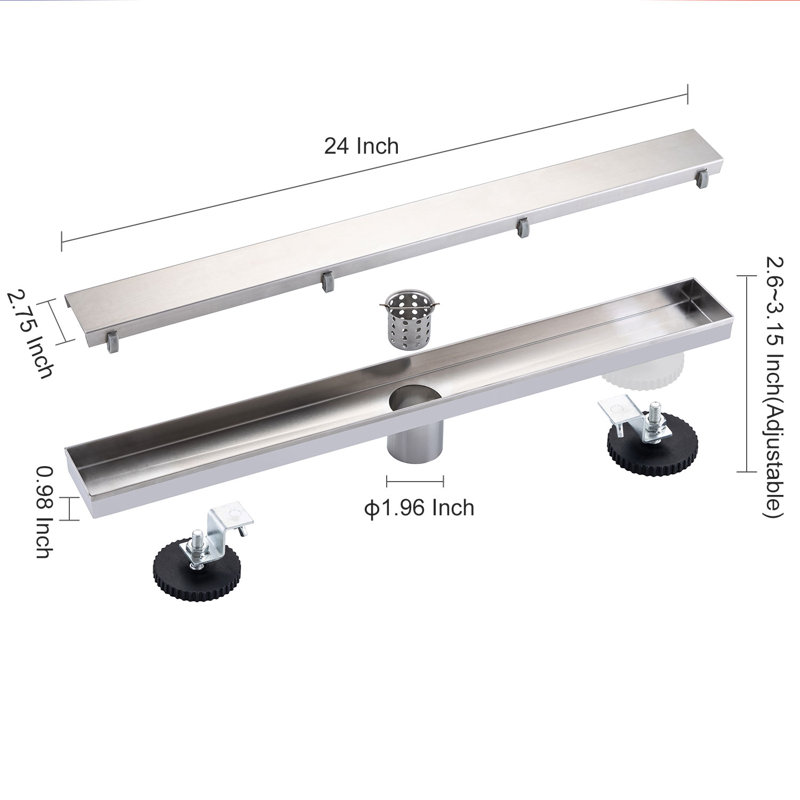 24'' W Linear Grid, Brushed Nickel