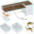 59" Office Desk With Drawers, Reversirble Computer Desk With File Drawers & Storage, Gaming Desk With Led Lights & Power Outlet, Home Office Desks For Printe-430901781