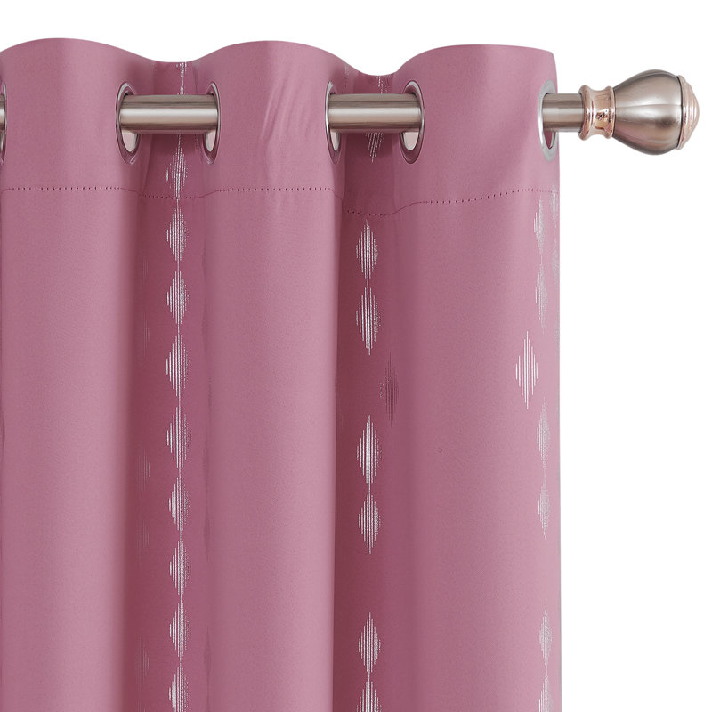 Bedolla Room Darkening Curtain Pair, Pink, 42" W x 62"L