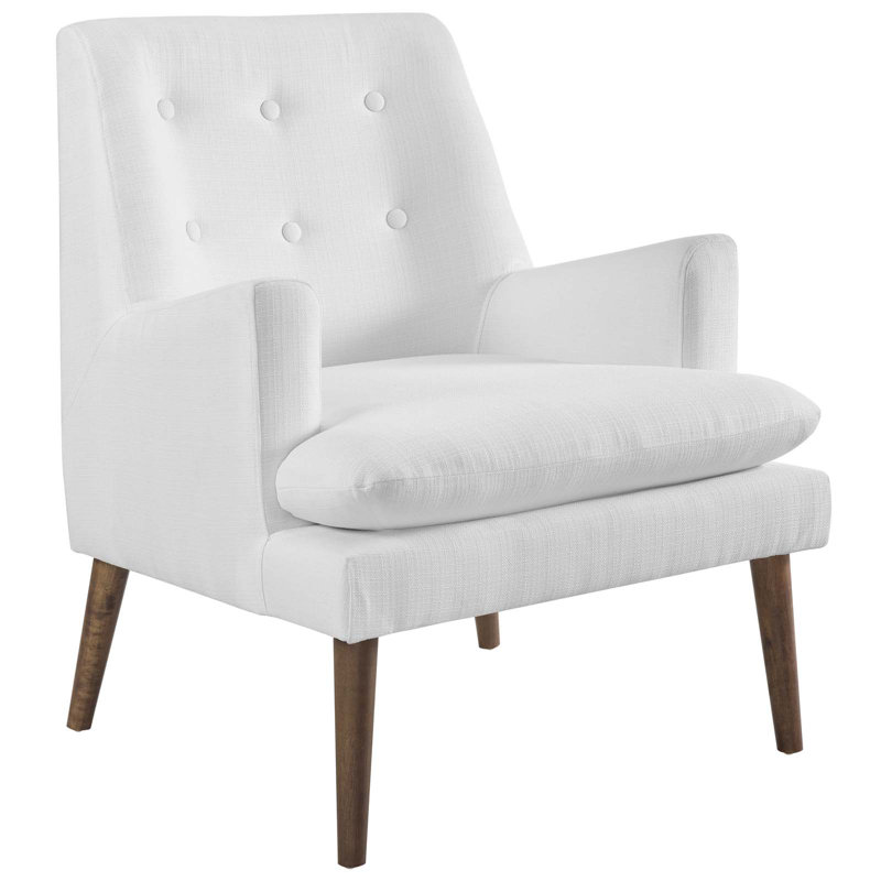 Ian Upholstered Armchair, White