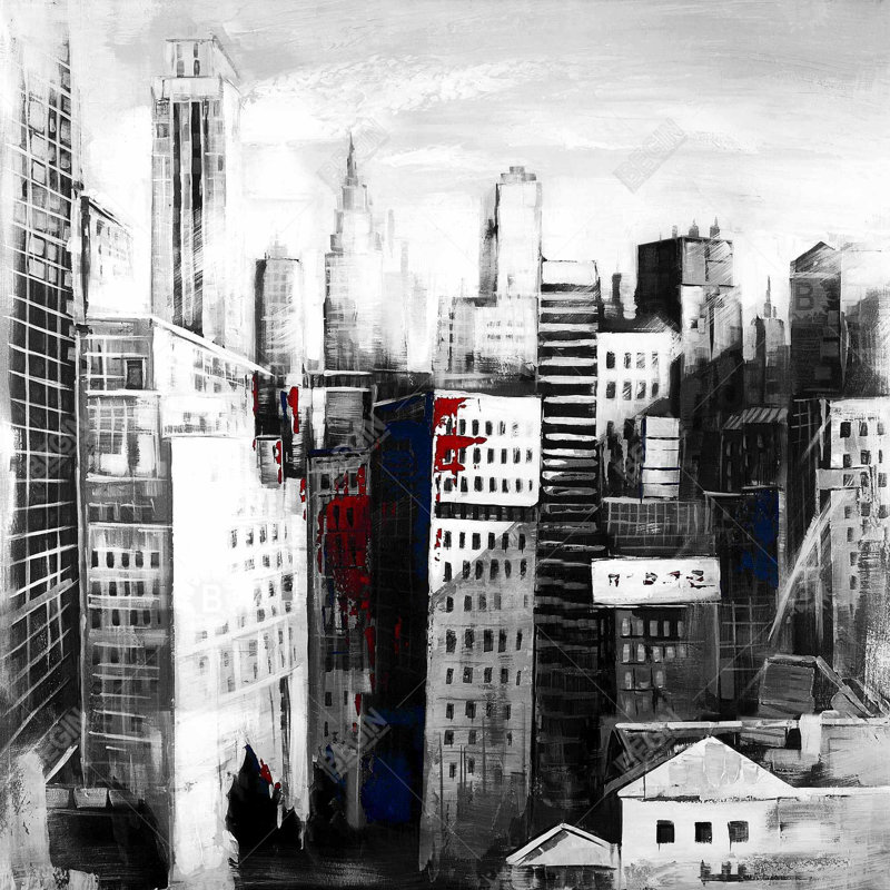 «White City With Paint Splash»