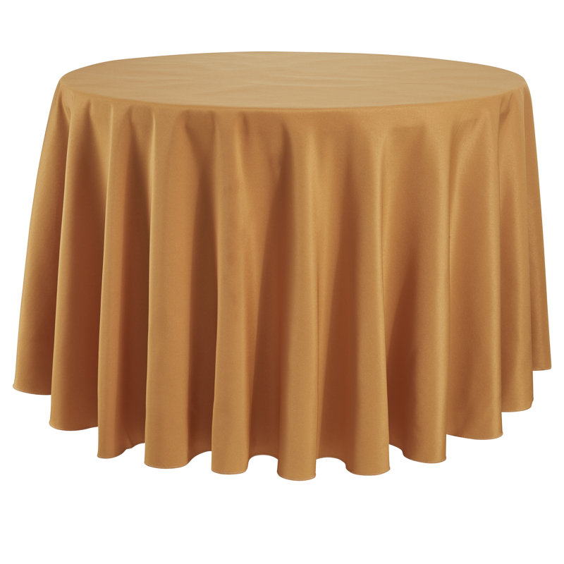 Polyester Table Cover | Washable Fabric | Wrinkle Resistant | Tablecloth For Banquets, Weddings, Parties And More, 108", Black