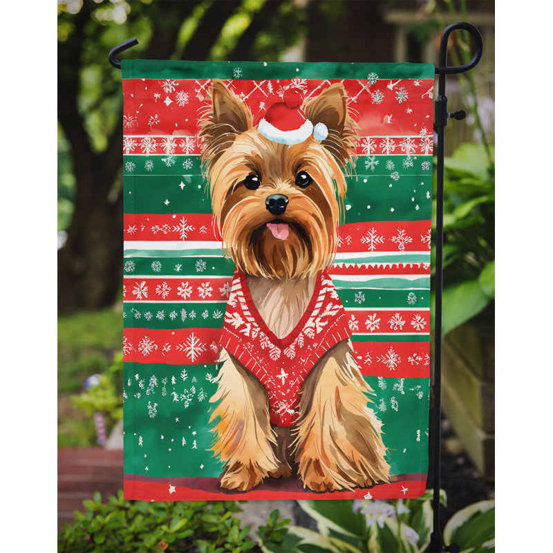 Polyester double face Noël, H 15,5 po x l 11,25 po