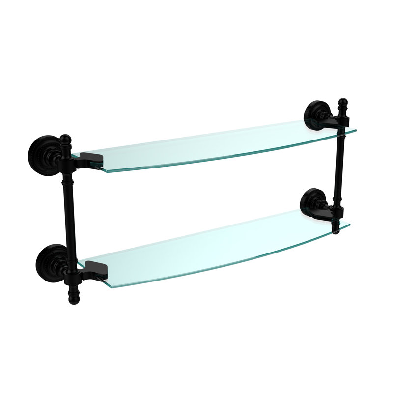 Godinez 2 Piece Tiered Shelf, 22", Matte Black