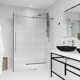 Elan E-class 46" W x 34" D x 76" H Sliding Frameless Shower Enclosure with 3/8" Clear Glass