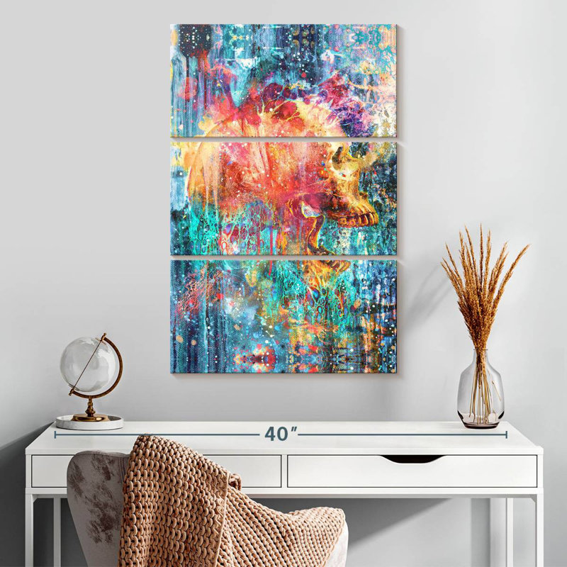 Kerner Splatter Skull, 32" H x 20" W