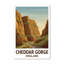 Cheddar Gorge, England - Romantic Travel-Poster Of Somerset's Dramatic Cliffs. Giclee Print On Wrapped Canvas. Wall Art, Home Decor - Natural Landmarks, England - Wrapped Canvas Print-1325617877