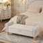Banc de rangement avec repose-pieds, repose-pieds rembourré