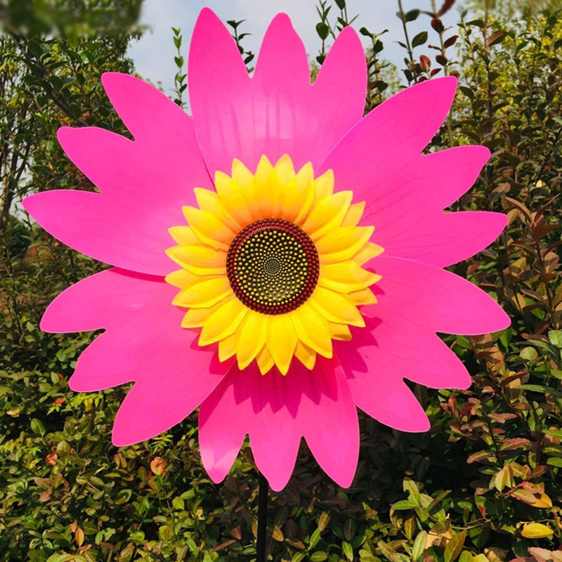 Tournesol moulin à vent - décoration de jardin extérieur, Pink