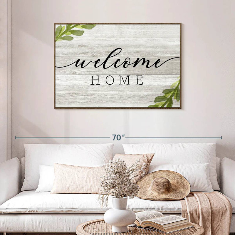 Plaque murale rustique, Cadre flottant en noyer, 43 po x 29 po