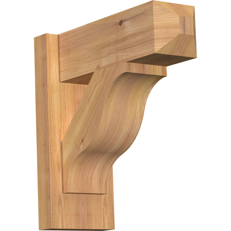 Persienne en bois rustique Funston Craftsman, Cèdre rouge de l'Ouest de 8 po (sciage brut), P 34 po x H 46 po