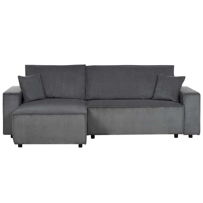 Bettey 2 Seater Sofa Bed, Graphite Grey, Left Hand Facing