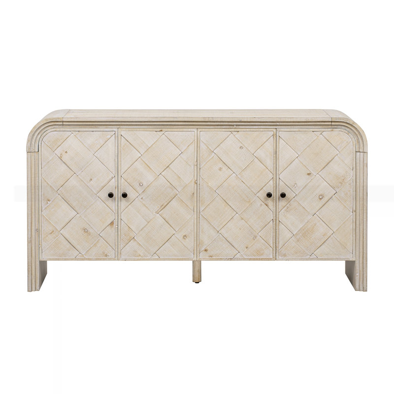Luxury Multi-Functional MDF Sideboard, Beige Brown