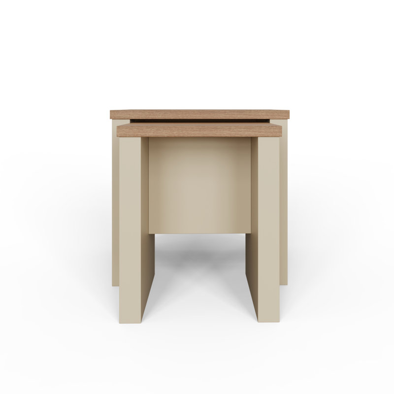 Beverly Sled Nesting Tables, Cream