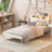 Cerridwen Twin Platform Metal Bookcase Storage Bed With RGB LED Lights And Charging Station-102629369