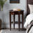 Luciano Brown Round End Table with 1-Drawer for personal items, 22.29'' H X 17.19'' W X 17.19'' D