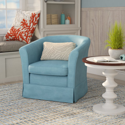Aajaylah Upholstered Swivel Barrel Chair