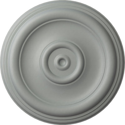 Endurathane Traditional Ceiling Medallion, 12"OD x 1"P (Fits Canopies up to 2 3/4"), Factory Primed
