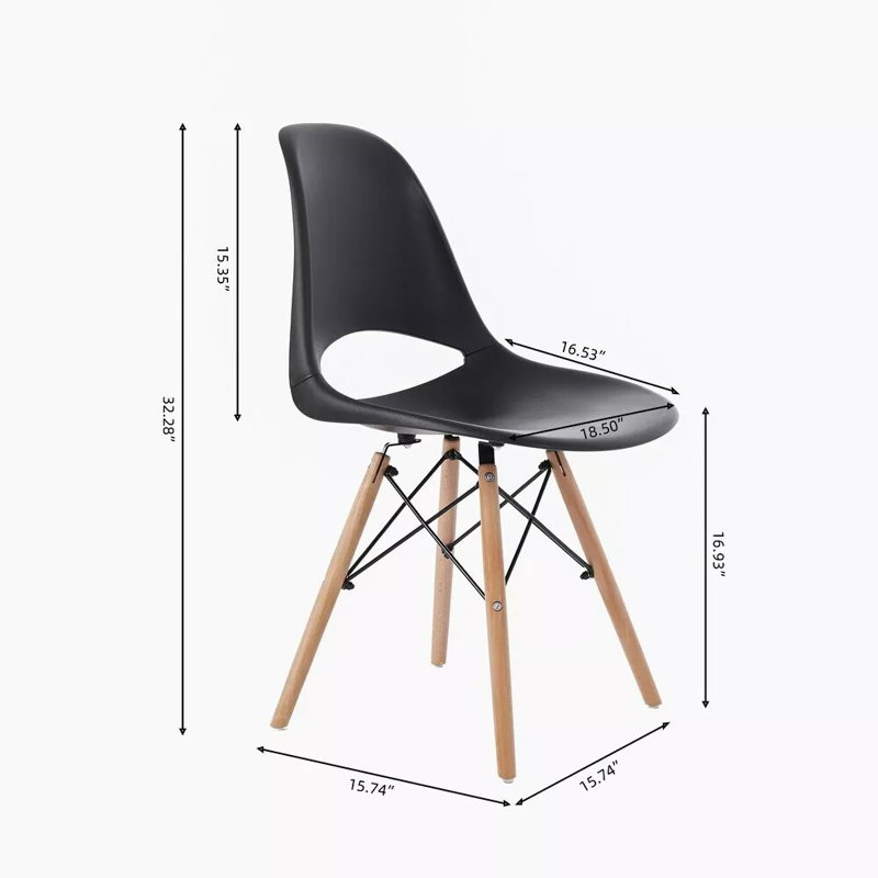 Simple Dining Chairs Set Of 4 With Beech Leg Enhance Armless Lounge Chair