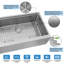 Évier de cuisine à tablier frontal encastrable en acier inoxydable de calibre 16 L 28 po x l 22 po