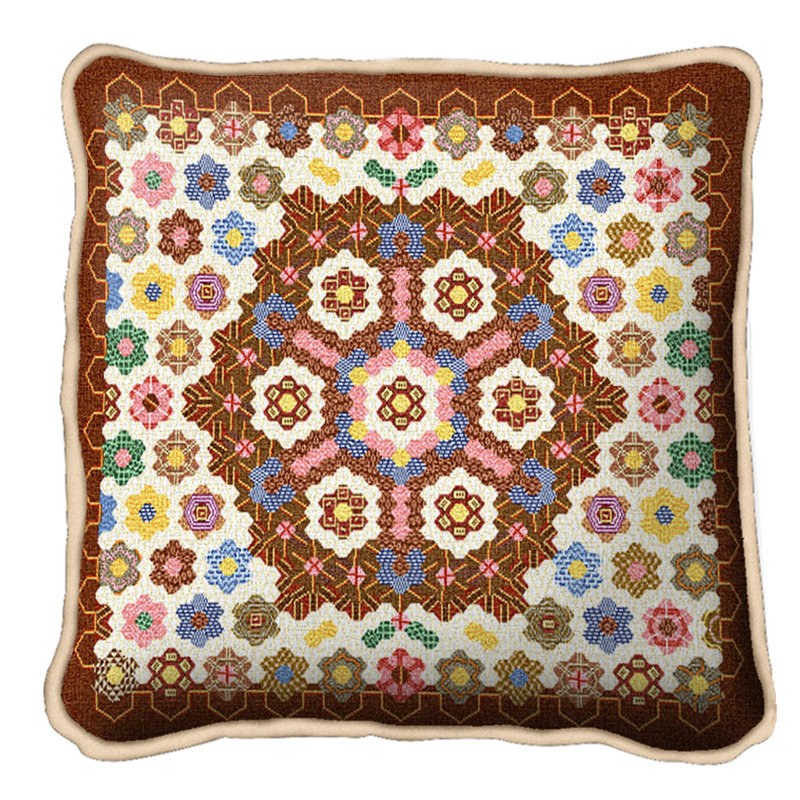 Coussin en coton Honeycomb
