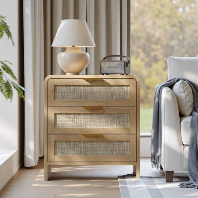 Table de chevet 23 po, table de chevet 23 po, table de chevet avec rangement et 3 tiroirs, table de bout en bois avec rangement pour la chambre à coucher