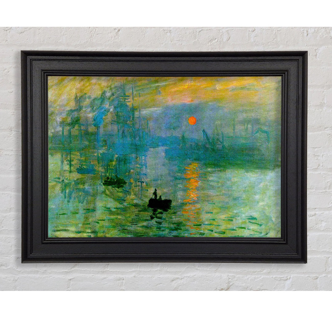 Gerahmtes Leinwandbild Monet Sunset