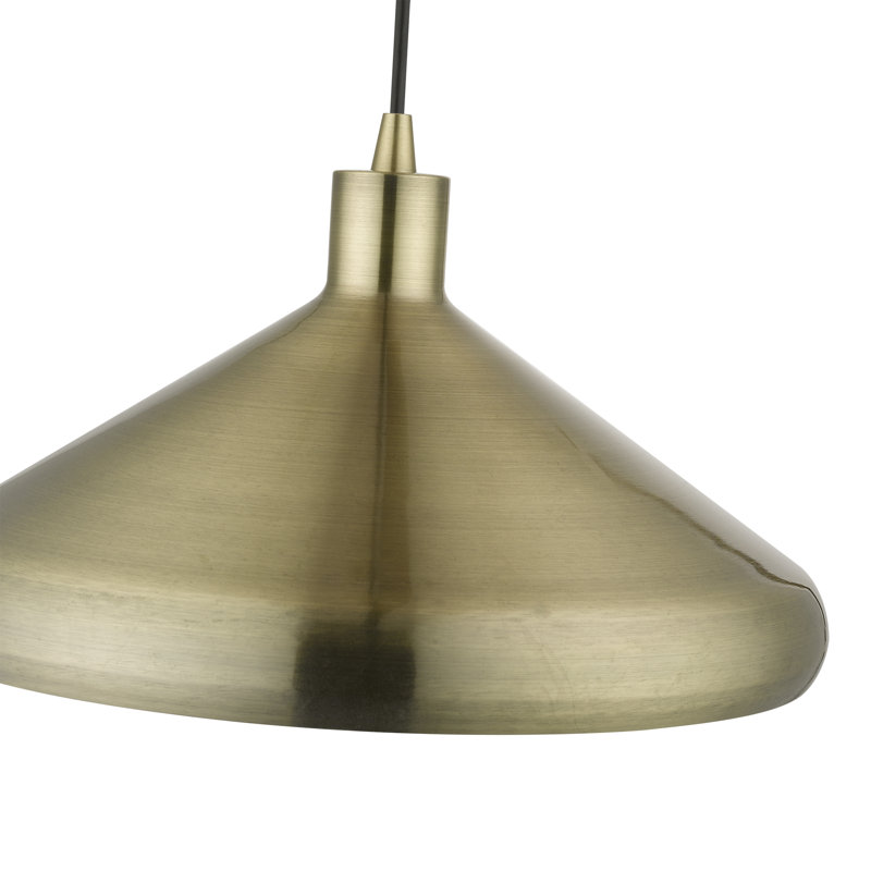 Luminaire suspendu en laiton antique 1 lumière