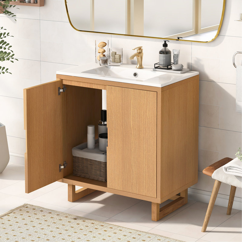 Ensemble de meuble-lavabo sophistiqué avec rangement abondant et attrait élégant
