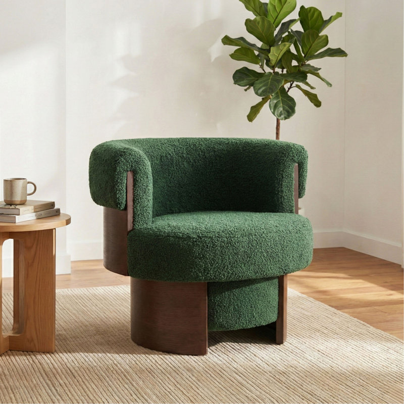 Fauteuil demi-tonneau pivotant 32 po Modern