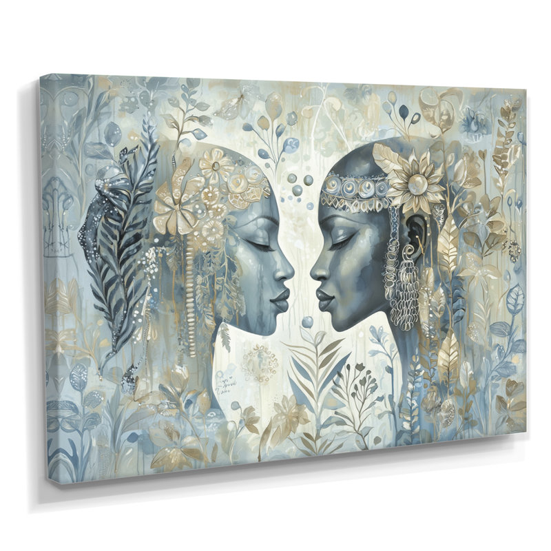 «Whispering Aura» de l'African American Art I, H 34 po x l 44 po, Toile tendue, Ne s’applique pas